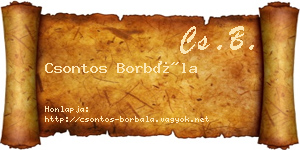 Csontos Borbála névjegykártya