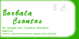 borbala csontos business card